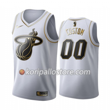 Miami Heat Custom Nike 2019-2020 Valkoinen Golden Edition Miesten Pelipaidat Swingman 